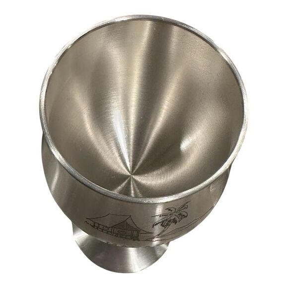 ROYAL SELANGOR Pewter 2 Wine Goblets with Wood Box tall Malaysia inscribed - Picture 6 of 11